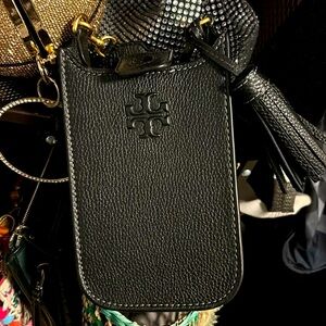 Tory Burch Women’s leather Thea Cellphone Crossbody bag